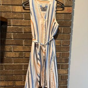 A New Day Blue and White Sleeveless Sundress